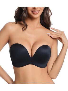 Seamless Wireless Strapless Push-Up Bra with No-Slip Support for All-Day Comfort